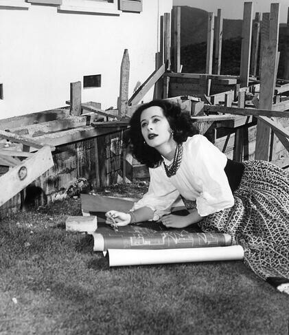 4 Hedy Lamarr with Blueprints