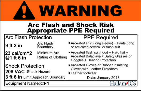 Arc Flash Warning