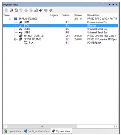 B&R Ethernet Interface Address