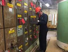 engineer performing arc flash