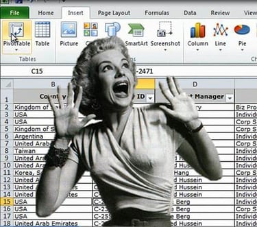 Excel running and screaming