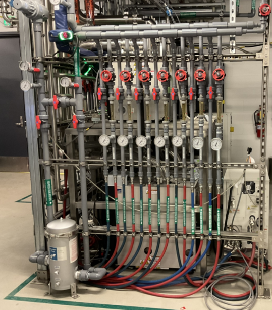 Figure 4 Cooling water manifold on a 1-mega ohm system