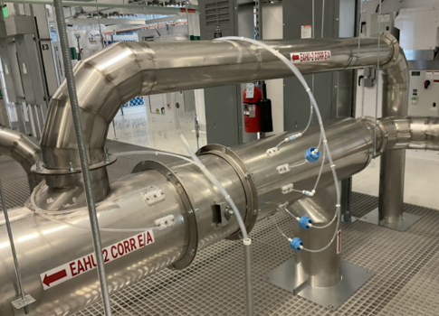 Figure 5 Exhaust duct with gas monitoring