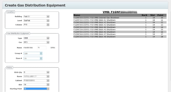 Gas Distribution Form