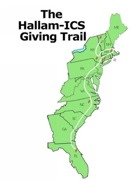 The Hallam-ICS Giving Trail