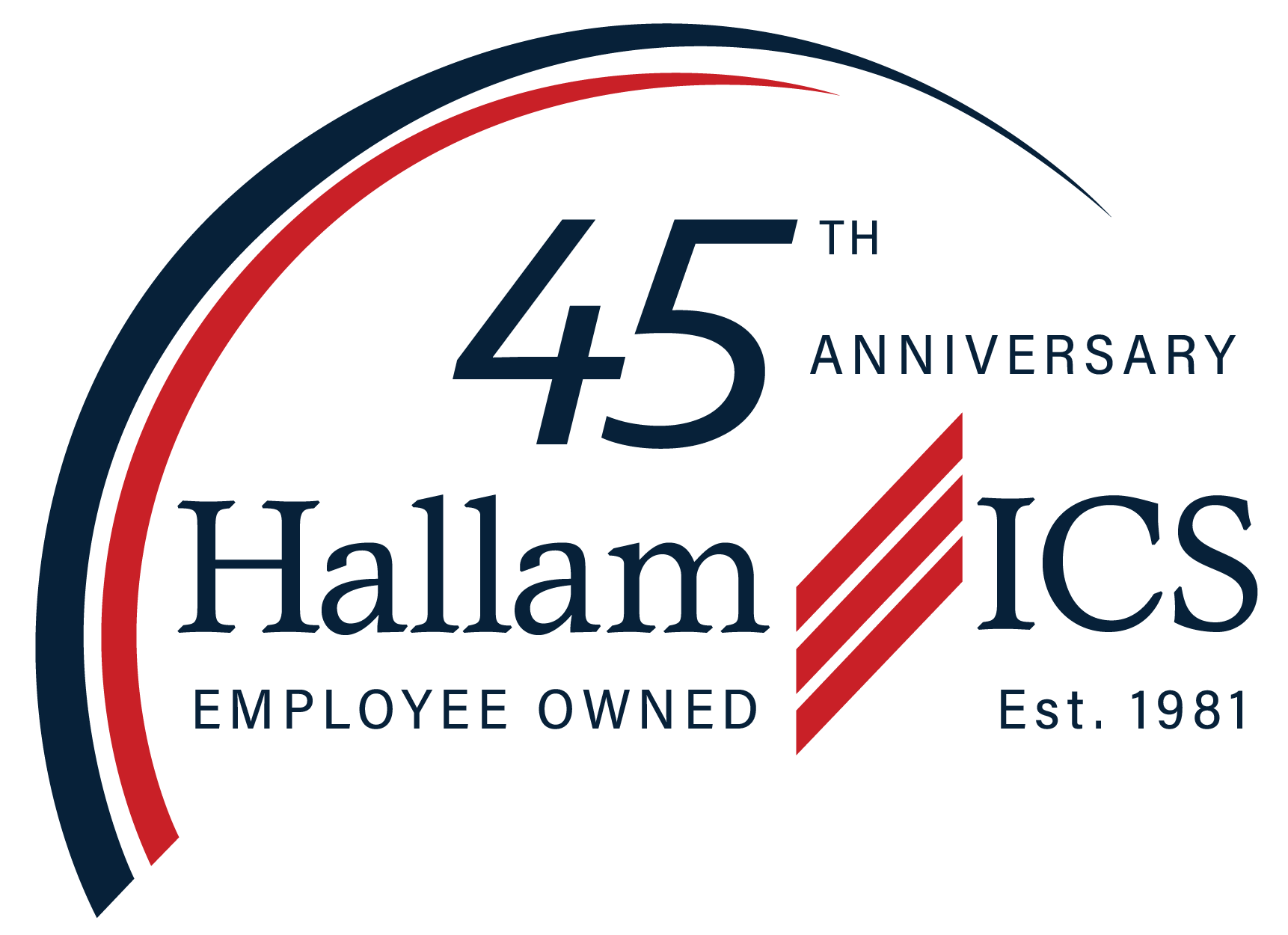 Hallam-ICS 45th Anniversary Logo 2026