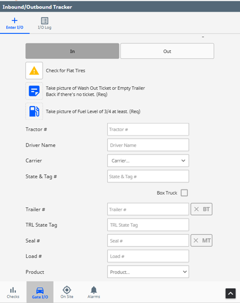 Tractor Tracking Form