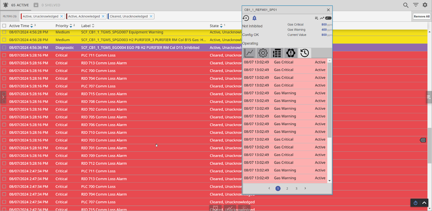Image 3 Alarm Page