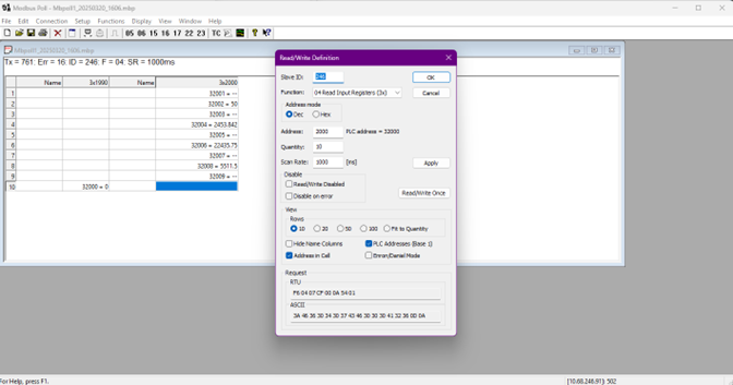 Picture13 Input Register Screen
