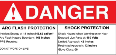 arc flash label