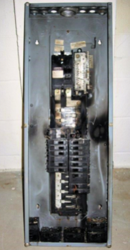 burned panel board