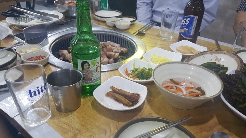 dinner in Korea