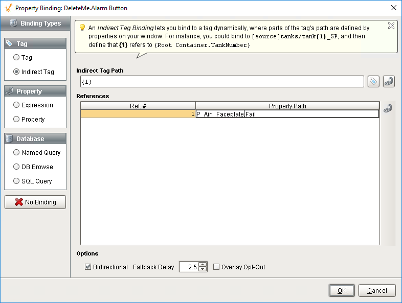 Indirect Tag Binding