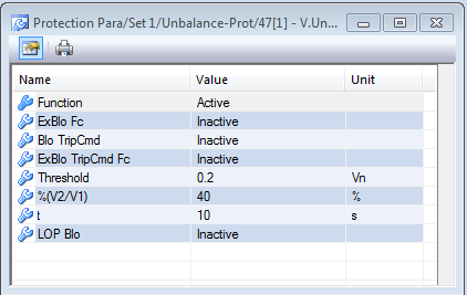 Protection Para/Set 1/Unbalance-Prot