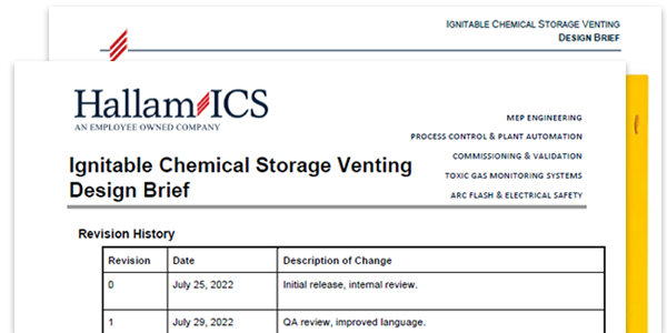 Ignitable Storage Design Brief Ignitable Chemical Storage Venting