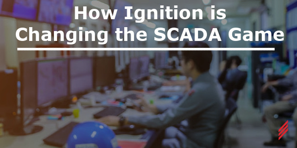 Control room operators monitoring industrial systems with on-screen text reading ‘How Ignition is Changing the SCADA Game
